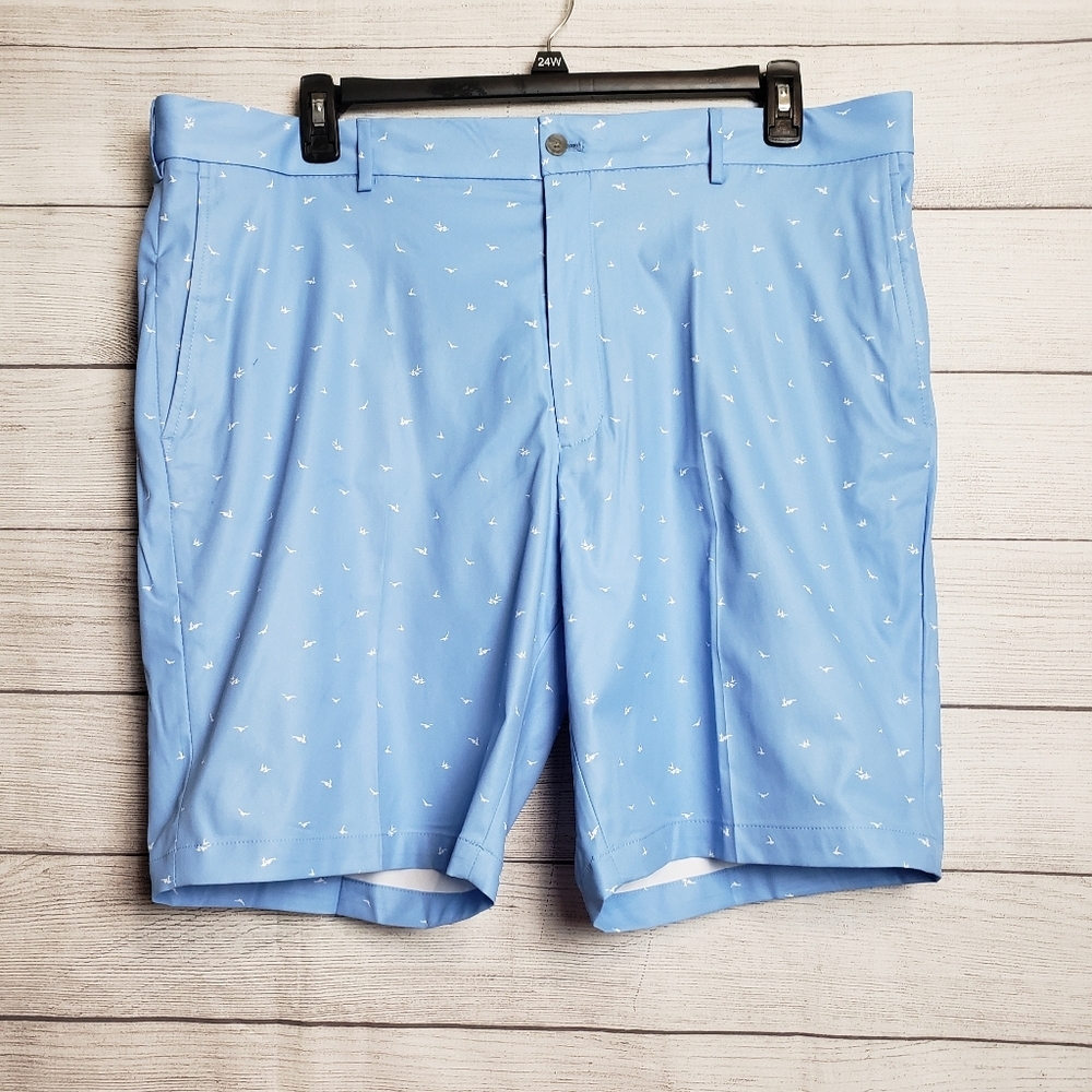 NWT Walter Hagen‎ Perfect 11 Collection Mens Golf Shorts Blue White Birds 42
